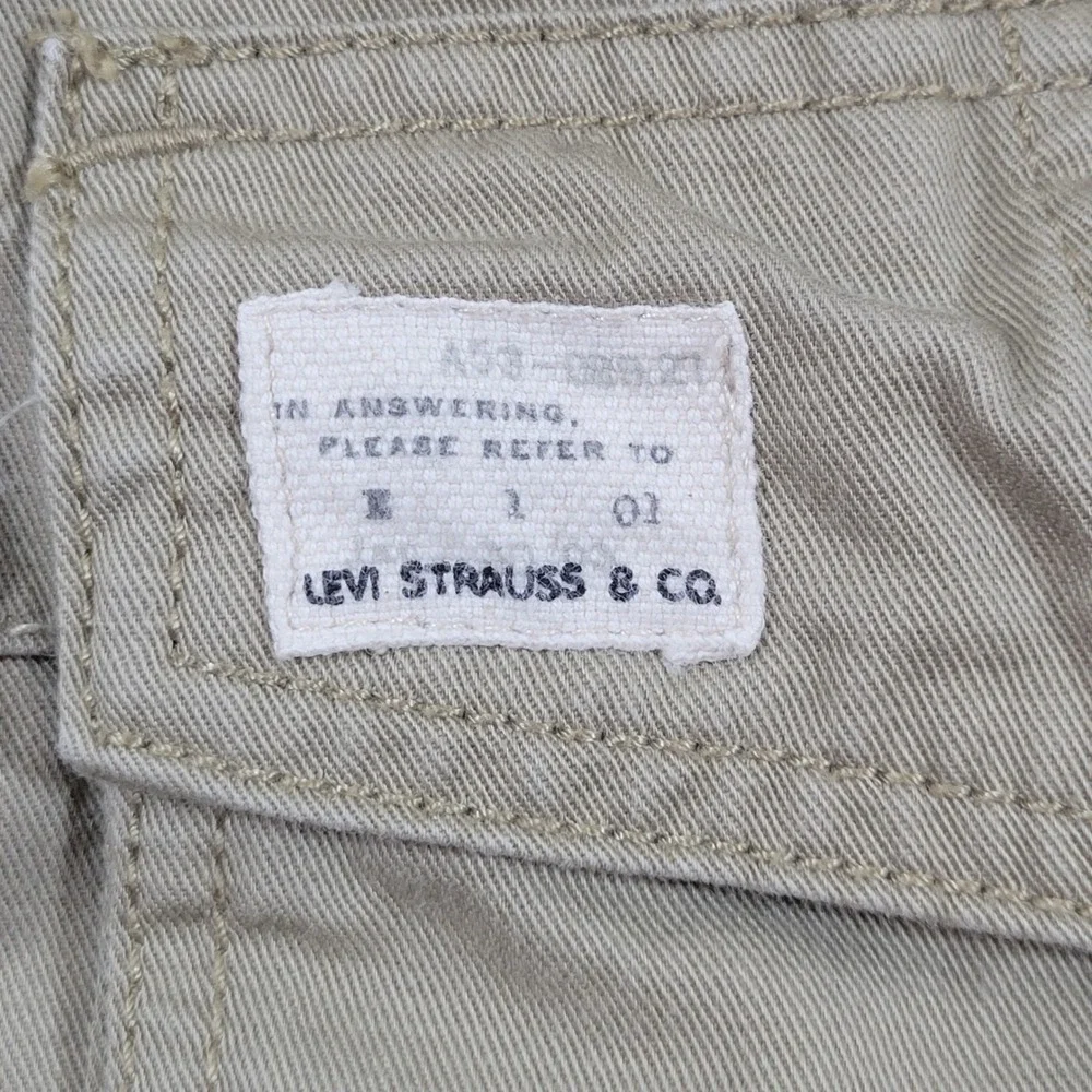 Levi's Cargo Pants Mens 32x34 Tan Khaki Excellent Loose Straight Utility Twill